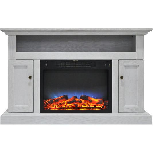 Cambridge Electric Mantel Fireplaces CAMBR5021 2WHTLED