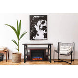 Cambridge Cambridge 32-In. Sawyer Industrial Electric Fireplace Mantel with Realistic Log and Grate Insert and Color Changing Flames,