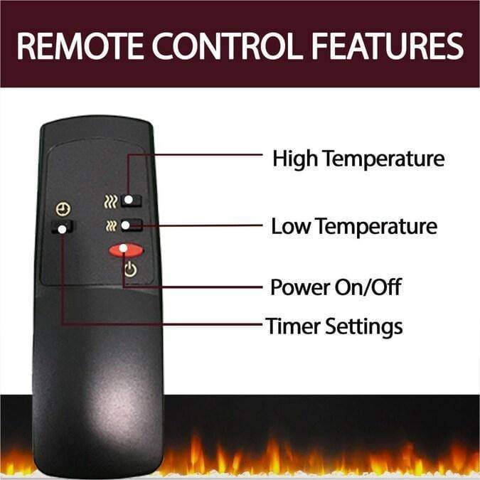 Cambridge Cambridge Sienna 34-In. Electric Fireplace Heater with Cherry Mantel, Enhanced Log Display, Multi-Color Flames, and Remote Control