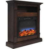 Cambridge Cambridge Sienna 34 In. Electric Fireplace w/ 1500W Log Insert and Walnut Mantel