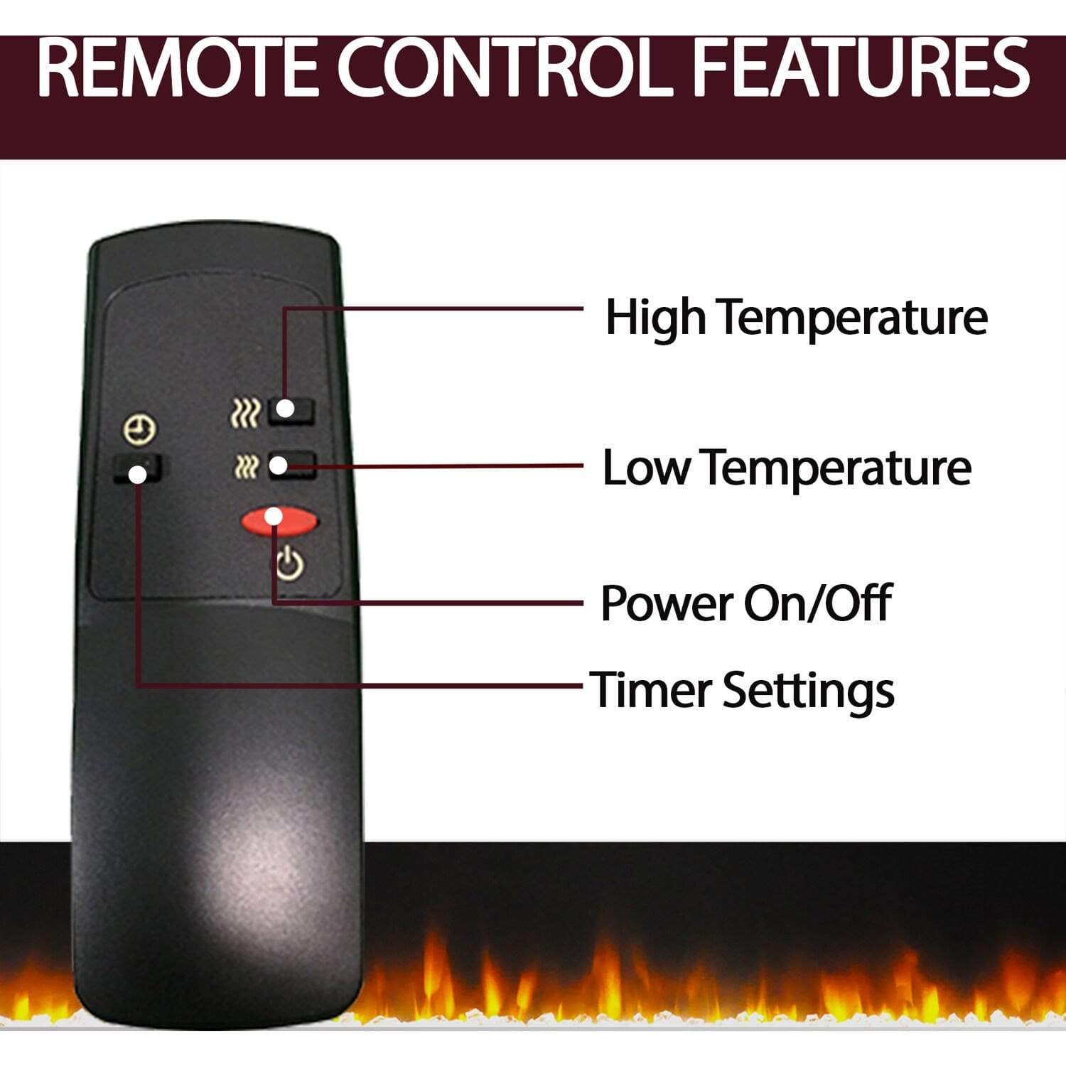 Cambridge Cambridge Sienna 34 In. Electric Fireplace w/ Enhanced Log Display and Cherry Mantel