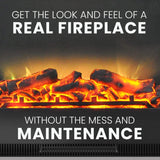 Cambridge Cambridge Sienna 34 In. Electric Fireplace w/ Enhanced Log Display and Cherry Mantel