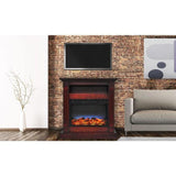 Cambridge Cambridge Sienna 34 In. Electric Fireplace w/ Multi-Color LED Insert and Cherry Mantel