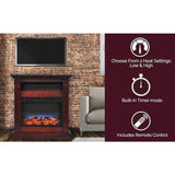 Cambridge Cambridge Sienna 34 In. Electric Fireplace w/ Multi-Color LED Insert and Cherry Mantel