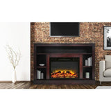 Cambridge Electric Fireplace Cambridge 47 In. Electric Fireplace with a 1500W Log Insert and Cherry Mantel