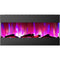 Cambridge Electric Wall-hung Fireplaces Black Cambridge 42 In. Recessed Wall Mounted Electric Fireplace with Logs and LED Color Changing Display, Black