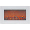 Cambridge Electric Wall-hung Fireplaces Cambridge 30-In. Callisto Wall Mount Electric Fireplace with Log Display, Timer, and Remote, White