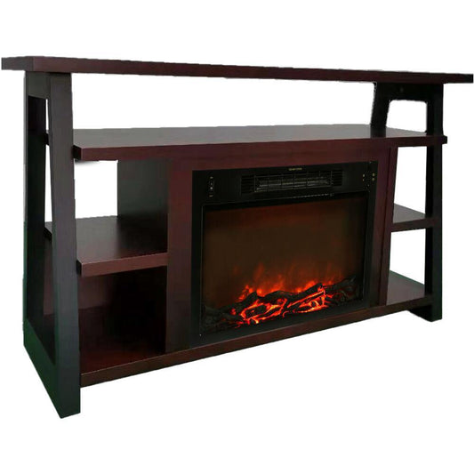 Cambridge Fireplace Mantels and Entertainment Centers Cambridge 32-In. Sawyer Industrial Electric Fireplace Mantel with Realistic Log Display and Color Changing Flames