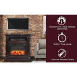 Cambridge Fireplace Mantels and Entertainment Centers Cambridge 33.9-in W Mahogany Fan-Forced Electric Fireplace