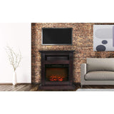 Cambridge Fireplace Mantels and Entertainment Centers Cambridge 34-In. Sienna Electric Fireplace w/ 1500W Log Insert and Mahogany Mantel