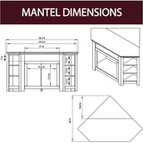 Cambridge Fireplace Mantels and Entertainment Centers Cambridge 56-In. Stratford Electric Corner Fireplace in Mahogany with 1500W Fireplace Insert