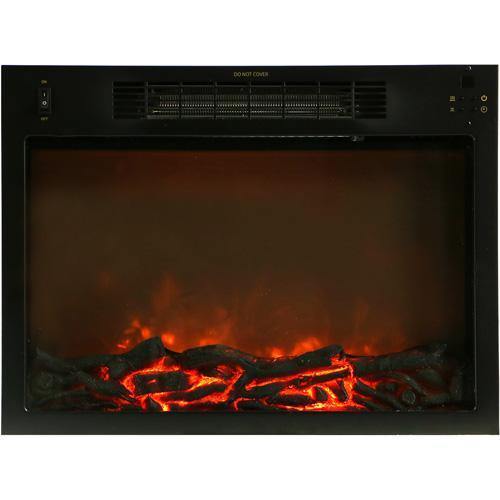 Cambridge Fireplace Mantels and Entertainment Centers Cambridge Savona 59 In. Electric Fireplace in Cherry with Entertainment Stand and Charred Log Display,