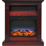 Cambridge Fireplace Mantels and Entertainment Centers Cambridge Sienna 34 In. Electric Fireplace w/ Multi-Color LED Insert and Cherry Mantel
