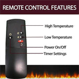 Cambridge Fireplace Mantels and Entertainment Centers Cambridge Sienna 34 In. Electric Fireplace w/ Multi-Color LED Insert and Cherry Mantel