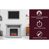 Cambridge Fireplace Mantels and Entertainment Centers Cambridge Sorrento Electric Fireplace with Multi-Color LED Insert and 47 In. Entertainment Stand in Cherry