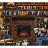 Cambridge Freestanding Fireplace Cambridge 25-In. Freestanding 5116 BTU Electric Curved Fireplace Heater Insert with Remote Control,