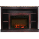 Cambridge Mahogany Cambridge 47 In. Electric Fireplace with Enhanced Log Insert