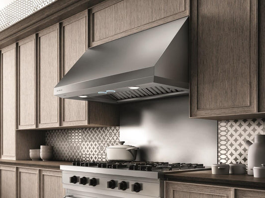 Elica - CALABRIA - Elica Pro - 48" W x 25" D x 18" H, 1200 CFM, Stainless - Wall Mount Hoods | ECL148S4