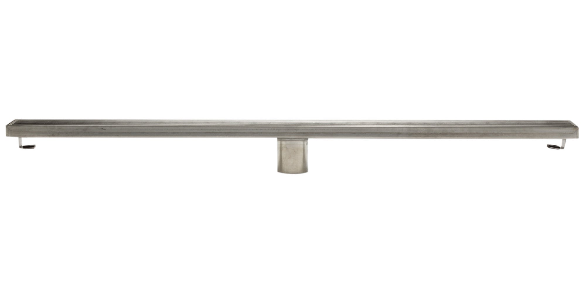 ALFI Brand - 36" Modern Stainless Steel Linear Shower Drain with Groove Lines | ABLD36D