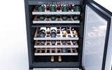 Elica -  Single Door, Dual Zone, Wine Cellar, 23 7/16" W x 22 7/16" D x 33-34" H, 4.8 cu/ft   - Undercounter Refrigerator | EWS52SS1