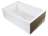 ALFI Brand - 30" Biscuit Smooth Apron Thick Wall Fireclay Single Bowl Farm Sink | AB3018SB-B