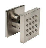ALFI Brand - Brushed Nickel 2" Square Adjustable Shower Body Spray | AB3820-BN
