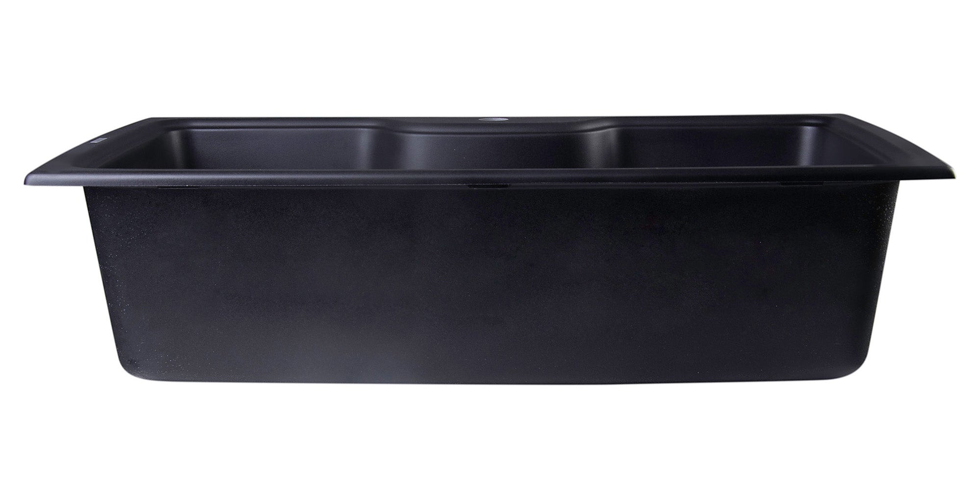 ALFI Brand - Black 35" Drop-In Single Bowl Granite Composite Kitchen Sink | AB3520DI-BLA