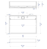 ALFI Brand - Black Matte 20" x 14" Solid Surface Resin Sink | ABRS2014BM