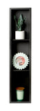 ALFI Brand - 8" x 36" Black Matte Stainless Steel Vertical Triple Shelf Bath Shower Niche | ABNC0836-BLA