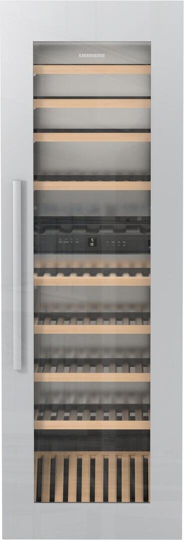 Liebherr - 80-Bottle Fully-Integrated Dual-Zone Wine Cabinet with TipOpen White Glass Door | HW 8000