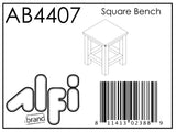 ALFI Brand - 10"x10" Square Wooden Bench/Stool Multi-Purpose Accessory | AB4407