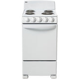 Danby - 20" Electric Range, Coil Elements,Push & Turn Safety Knobs,Manual CleanRanges - DER202W