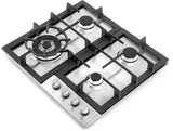 Cosmo - 24 in. Gas Cooktop in Stainless Steel with 4 Sealed Burners | COS-640STX-E