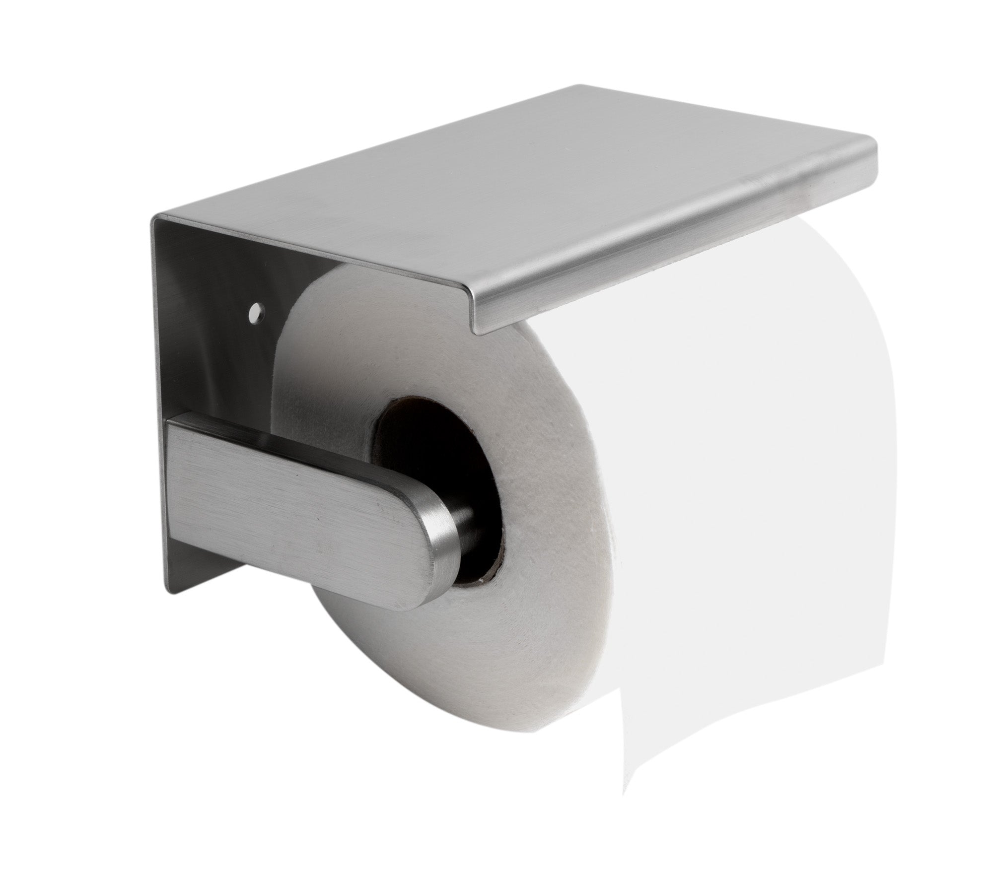 ALFI brand - Brushed Stainless Steel Toilet Paper Holder with Shelf - ABTP66-BSS