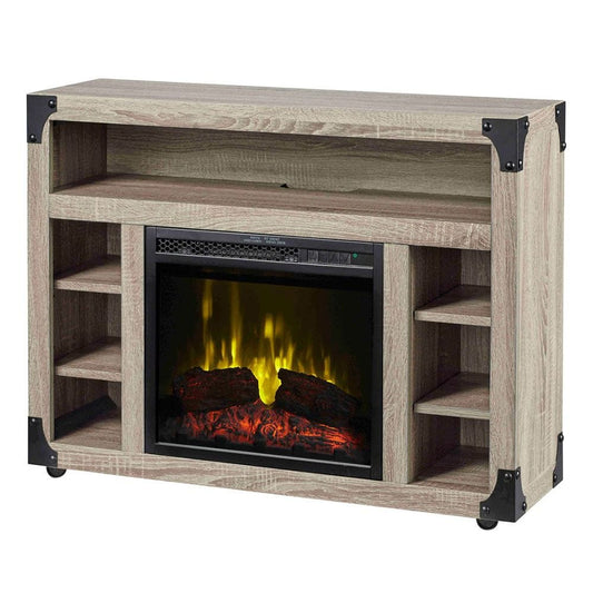 Dimplex BUILT-IN ELECTRIC FIREPLACES Dimplex - Chelsea Electric Fireplace Television Stand with SPF1808L-IR Infrared Electric Firebox, Distressed Oak | C3P18LJ-2086DO