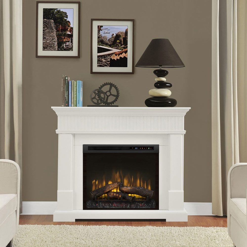 Dimplex BUILT-IN ELECTRIC FIREPLACES Dimplex - Jean Electric Fireplace Mantle Package with XHD28L Electric Firebox | DM28-1924SK | GDS28L8-1924SK