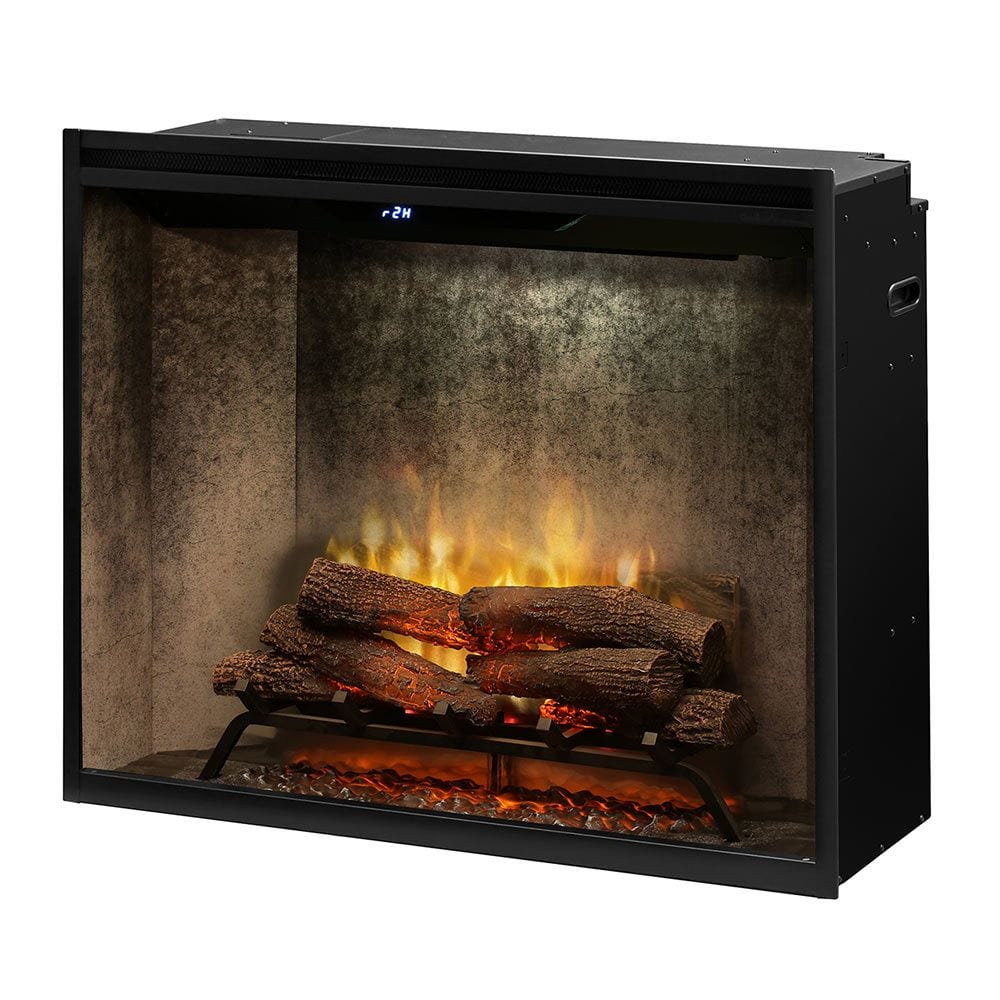 Dimplex Dimplex - 36-inch Revillusion Built-in Electric Fireplaces | Herringbone Backer - Weather Concrete | RBF36P - RBF36PWC