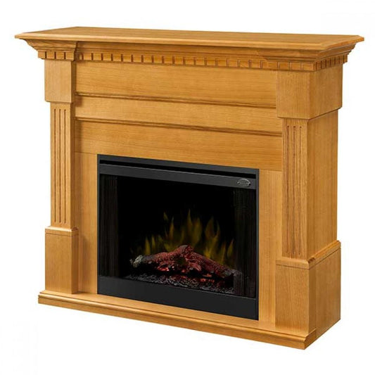Dimplex Fireplace Mantels Dimplex Christina BuiltRite Fireplace Bundle with Rift Oak