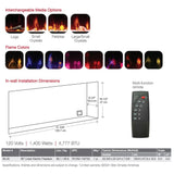 Dimplex Linear Electric Fireplace Dimplex - Sierra Series Wall Mount/Built-In Linear Electric Fireplace | 48" - 78" | SIL