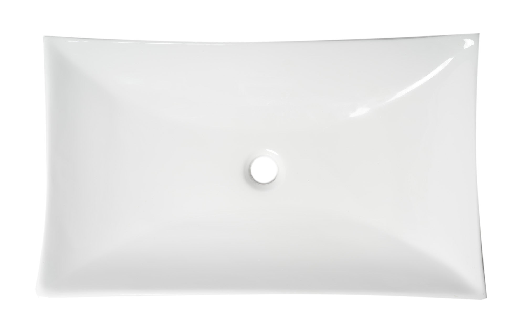 ALFI Brand - White 26" Fancy Rectangular Above Mount Ceramic Sink | ABC904