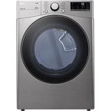 LG - 5.2 Cu. Ft. High Efficiency Front-Load Washer and 7.4 Cu. Ft. Ultra Large Graphite Steel Smart Electric Vented Dryer