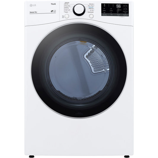 LG - 7.4 cu. ft. Ultra Large White Smart Electric Vented Dryer with Sensor Dry and Wi-Fi Enabled | DLE3600W