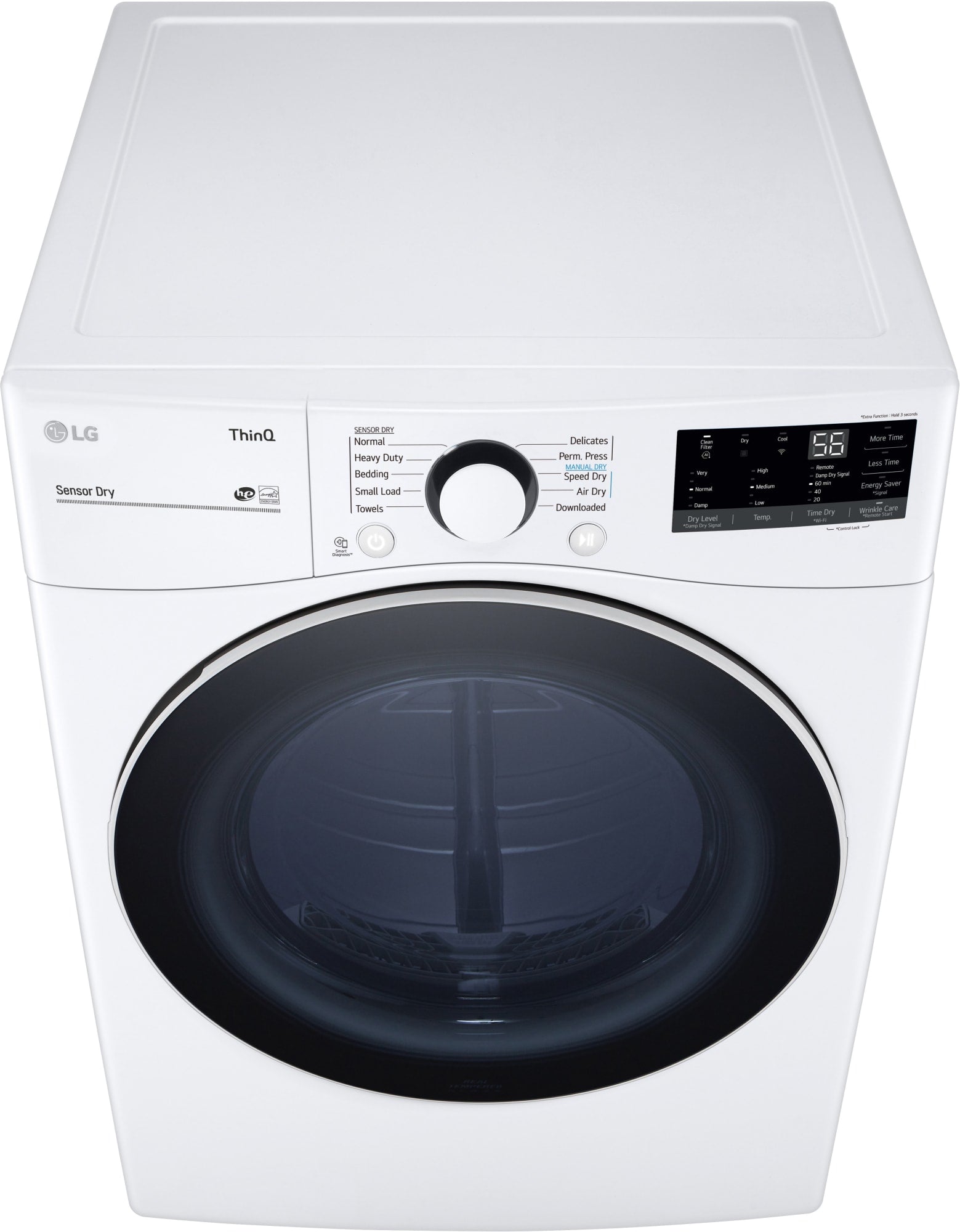 LG - 4.5 CU Front Load Washer and LG - 7.4 Cu. Ft. Ultra Large White Smart Electric Vented Dryer