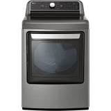 LG - 7.3 cu. ft. Ultra Large High Efficiency Electric Dryer with EasyLoad Door in Graphite Steel | DLE7400VE