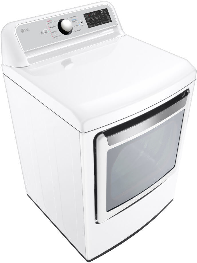 LG - 7.3 cu. ft. Ultra Large High Efficiency Electric Dryer with EasyLoad Door, White | DLE7400WE