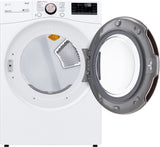 LG -  2.4 cu.ft. Smart wi-fi Enabled Compact Front Load Washer and LG - 7.4 Cu. Ft. Ultra Large Capacity White Smart Electric Vented Dryer