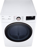 LG - 27 in. 4.5 cu. ft.Ultra Large Capacity White Front Load Washer and LG - 7.4 Cu. Ft. Ultra Large Capacity White Smart Electric Vented Dryer
