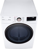 LG - 7.4 cu. ft. Ultra Large Capacity White Smart Electric Vented Dryer with Sensor Dry, TurboSteam and Wi-Fi Enabled | DLEX4200W