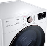 LG - 7.4 cu. ft. White Ultra Large Capacity Electric Dryer with Sensor Dry, Turbo Steam |  DLEX4000W