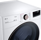 LG - 7.4 cu. ft. White Ultra Large Capacity Gas Dryer with Sensor Dry Turbo Steam | DLGX4201W
